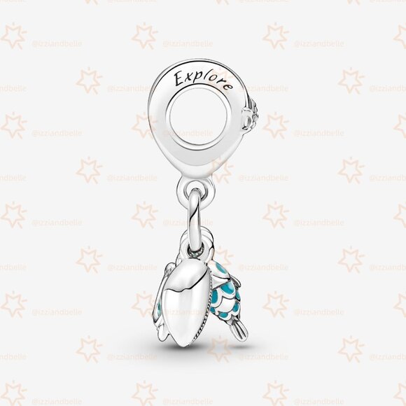 Pandora Fish, Sea Turtle & Conch Triple Dangle Charm - Picture 4 of 6